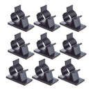20Pcs Black Adjustable Plastic Cable Clamps Self Adhesive Car Cable Clips W A9W7