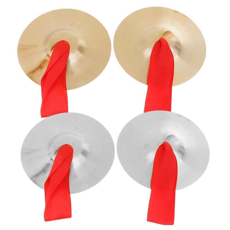 2 Pair Cymbals Chinese Gong Hand Percussion for Kids Baby Rattle Toys