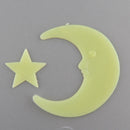 44Glow In The Dark Stars and 2 Moon Plastic Stickers Ceilings & Walls Bedroom 3C