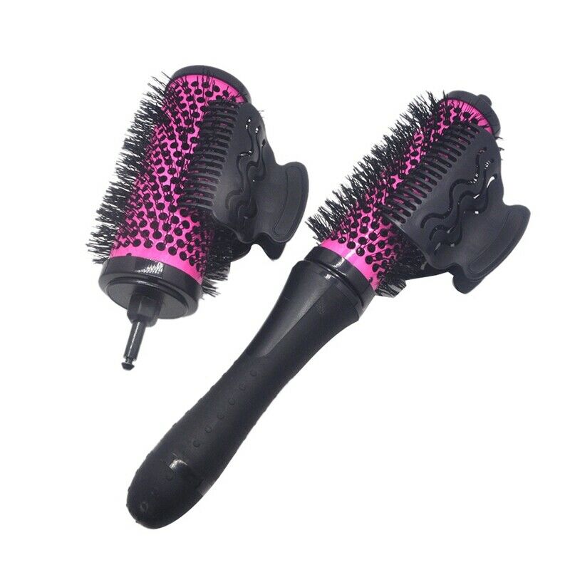 6pcs/set 3 Sizes Detachable Handle Hair Roller Brush with Positioning Clips Q8M7