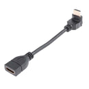 15cm 90 Degree Elbow HDMI Male Port to HDMI Female Port Extender Cable