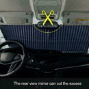 Aluminum Foil Automatic Retractable window car front Sunshade visor J8J8