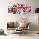 5pcs 5D DIY Full Drill Diamond Painting Butterfly Flowers Cross Stitch Kit