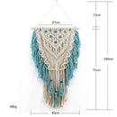Hand Knotted Macrame Wall Art Handmade Cotton Bohemian Wall Hanging Tapestr N1Y9