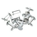 10 x Metal Cufflinks Button Cuff Shirt Round 10 mm Z3V2