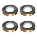 4-pack Self Adhesive Wall Floor Tile Stickers 5mmx50m Waterproof Golden Foil