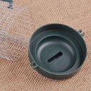 Green Hanging Wild Bird Seed Feeder Perch Peanut Garden Feeding Cage Iron Wire