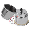 2pcs 2V 8 LED Light Cup Drink Holder Stainless Steel Marine Boat Car Truck Blue