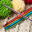 22pcs Set Multi-colour Aluminum Crochet Hooks Needles Knit Weave Craft Yarn