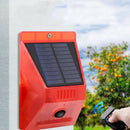 Solar Sound Alarm Light 8-LED 129db Weatherproof Alarm System Garden Yard