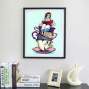 5D DIY Full Drill Diamond Painting Cups Girl Stitch Embroidery Mosaic Kit