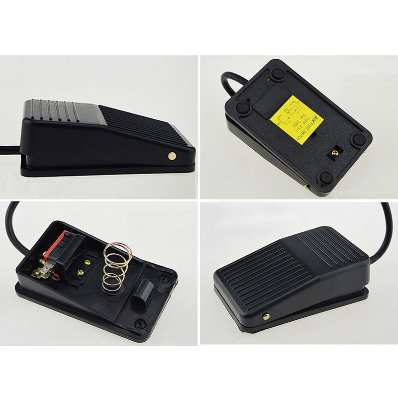 AC 250V 10A SPDT NO NC Antislip Power Foot Pedal Switch Black New