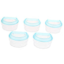 Pack of 5, Bird Parrot Clear Acrylic Feeding Cups Cage Hanging Bowl Seed Water