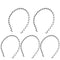 Fashion Spiral Waved Sports Hairband Men Women Hair Hoop Headwear (5pcs) A#S
