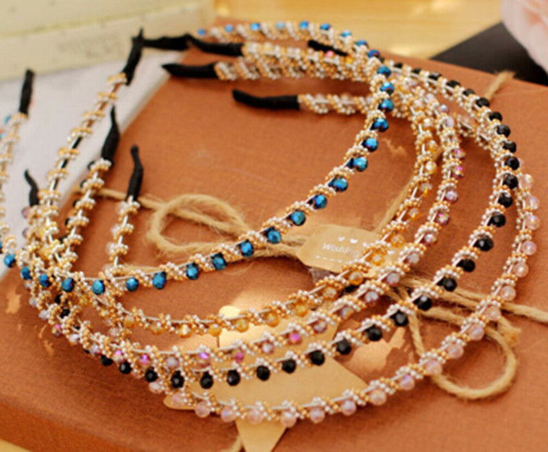 Women Girl's Crystal Rhinestone Jewelry Headband Hairband Hair Band Accessori Hn