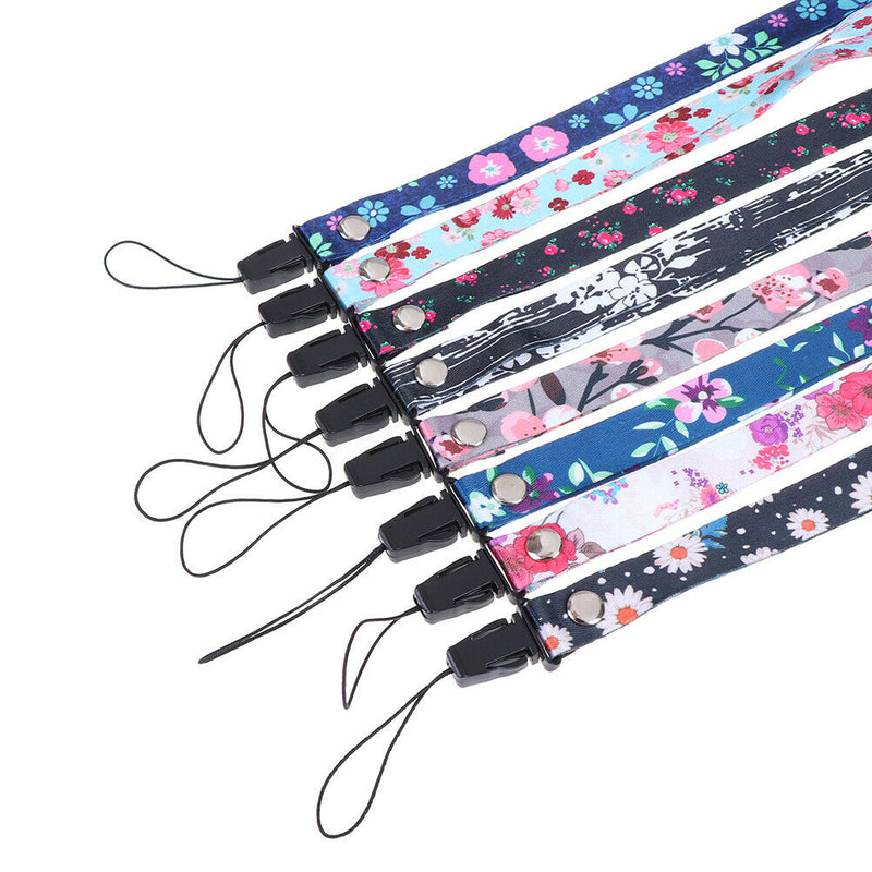 Universal flower mobile phone lanyard badge holder diy hang rope phone straps OZ