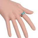 Stainless Steel Cute Butterfly Pendant Ring - Color Change Mood Necklace Choker