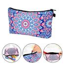 4 Pieces Makeup Bag Waterproof Toiletry Pouch Cosmetic Bag with Mandala Flo