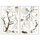 2PCS  Big Size Tree Wall Stickers Birds Flower Home Decor s For Living Room BEDROOM