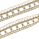 1 Yard Metallic Embroidered Venise Lace Trim Bridal Wedding Dress Belts 15mm