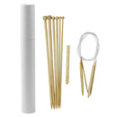 9Pcs Wooden Knitting Needles Circular Crochet Hooks Crocheting Notions Tools