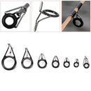 7Pcs Mixed Size Fishing Top Rings Rod Pole Repair Kit Line Guides Eyes Sets ME