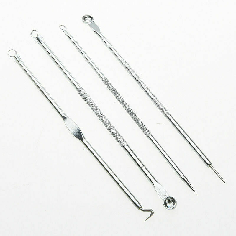 4pcs/set Comedone-Squeezer Pimple-Blackhead Remover 124M Extractor Comedone G6X6