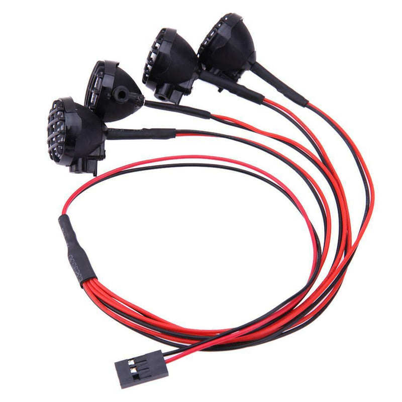 4LED White Lights with Lampshade for 1:10 Traxxas HSP Redcat RC Crawler Car