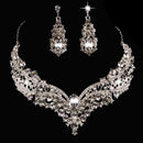 Bridal Rhinestone Necklace Earrings Jewelry Set Crystal Collar Party Jewelry BX