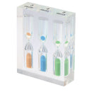 Clear Acrylic Sand Glass Hourglass Timer 3+4+5 Min Tea/Cafe Children Gifts