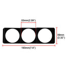 52mm Single DIN Radio Slot Pod Triple Gauge Meter Panel Radio Holder Black