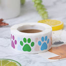 500pcs Dog Cat Bear Paw Labels Stickers of 6 Colors Sealing Label DecorativSEAU