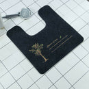 Toilet U-Shaped Floor Mat Non Slip Absorbent Ultra Soft Washable Dark Corful