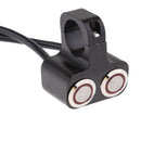 25mm Handlebar Motorcycle Dual Button Headlight Hazard Brake Light Switch Red