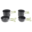 4x Portable Outdoor Cookware Camping Picnic Cooking Bowl Pan Pot Set, Scratch