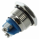 16mm Flush Mounted Momentary SPST Stainless Round Push Button Switch L7P7