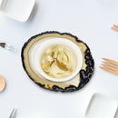 Irregular Agate Slice Crystal Coaster Cup Mat Coffee Tea Placemat Black