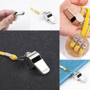 Stainless Steel Sport Game Referee Whistle Lanyard Emergency Loud Sound us.