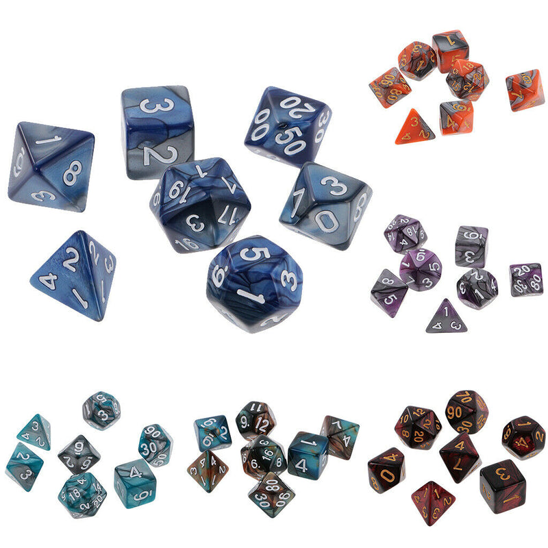 35 Packs 7-Die Polyhedral Dice for D&D  DND MTG RPG