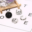 4Pcs/set Women Open djustable Knuckle Ring Geometry Rings Set Charm Jewelry G Gw