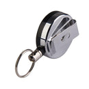 1x Retractable Metal Card Badge Holder Steel Recoil Ring Pull Belt Keychain Nice