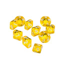 20 Pieces Clear D10 Dice 10 Sided Dice for D&D RPG MTG Accessories Purple&Yellow