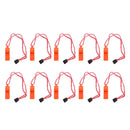 Safety Whistle with Lanyard (10 Pack) for Boating Camping Hiking Emergency