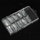 Set of 100 Coffin Nails Long Natural Full Colver Acrylic False Nails Ballerina