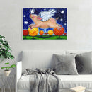 5D DIY Full Drill Diamond Painting Dreaming Pig Cross Stitch Embroidery Set