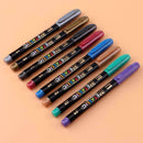 8 Colors Set Paint Marker Pens Metallic Sheen Glitter Calligraphy Art K2X0 C5B1