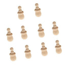 10 Pieces/ Lot Plain Unpainted Blank Natural Wooden Peg People Nesting Set