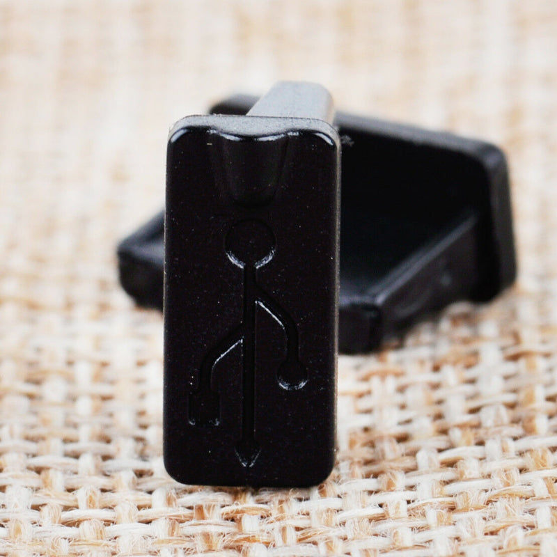 20pc Black Rubber A Female USB Plugs Anti Dust Protector Stopper Cover PC Laptop