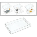 Food Service Tray Breafast Drinks Cake Trays Acrylic Makeup Organizer Clear