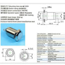 Metal Power LED Momentary 10mm Reset Push Button Switch 36V SPST